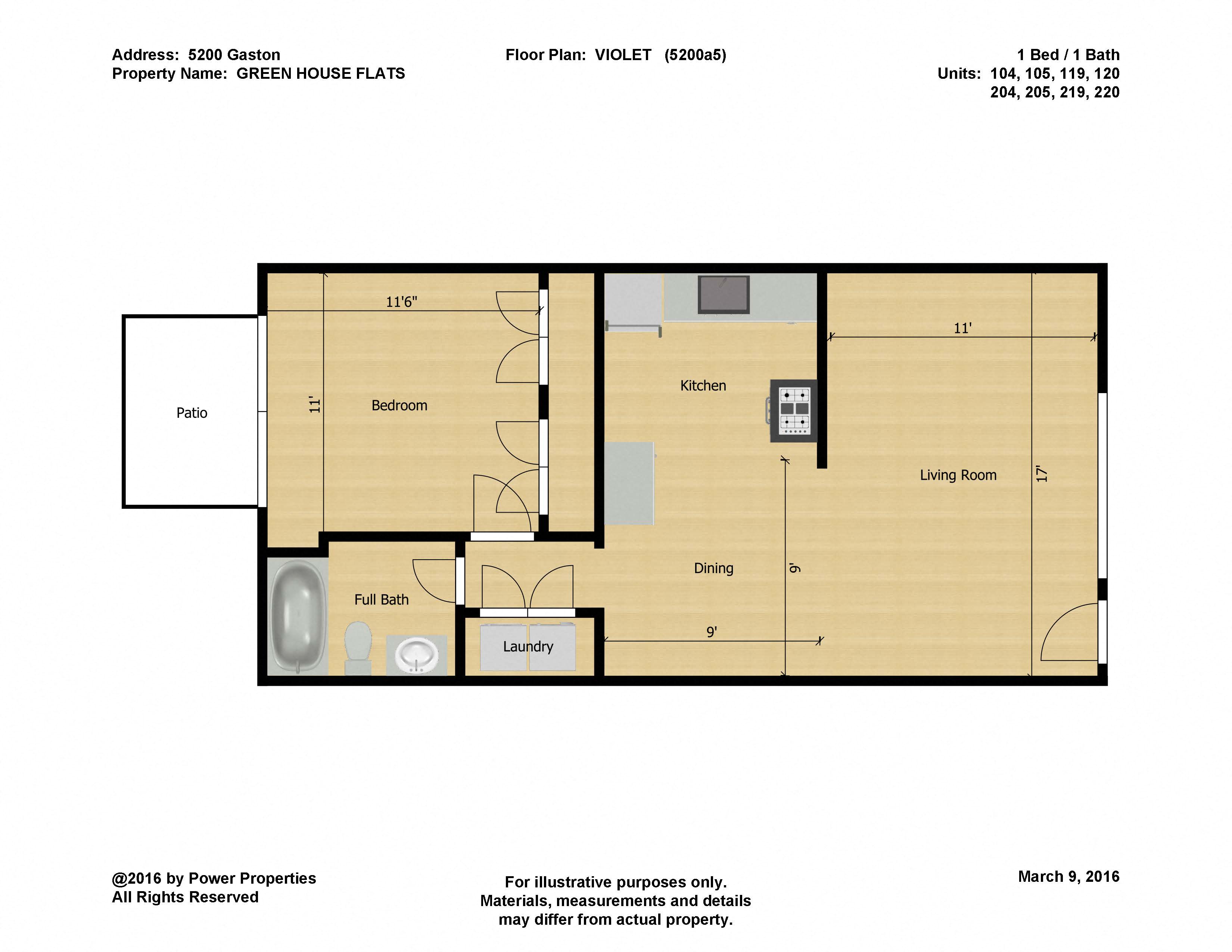 Floor Plans of GREEN HOUSE FLATS in Dallas, TX